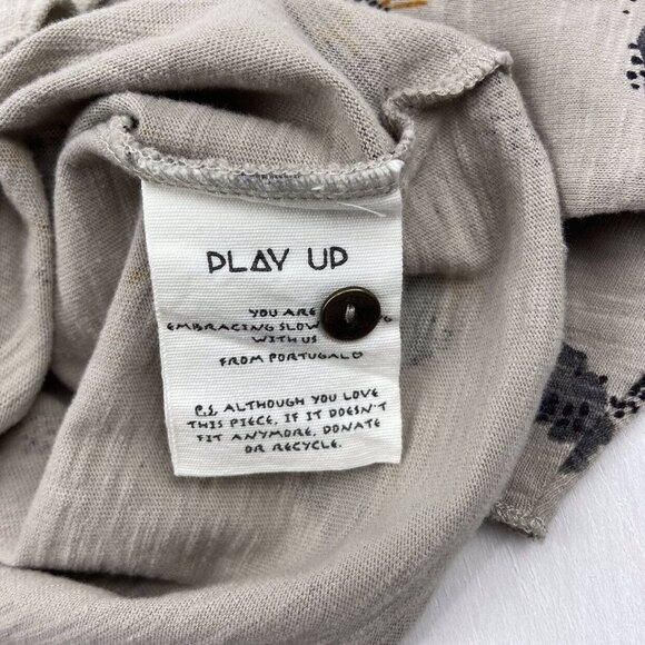 NWOT Play Up Portugal Organic Cotton Ruffle Top in Stone (9m) - Picture 8 of 9